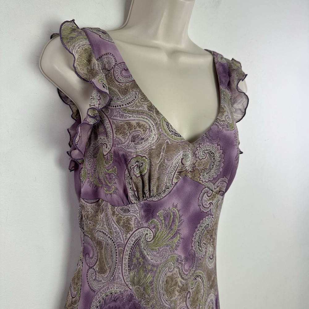 Vintage Y2K Babydoll Dress Sz 9 Floral Fairy Dainty Feminine Romantic Midi - Picture 3 of 8